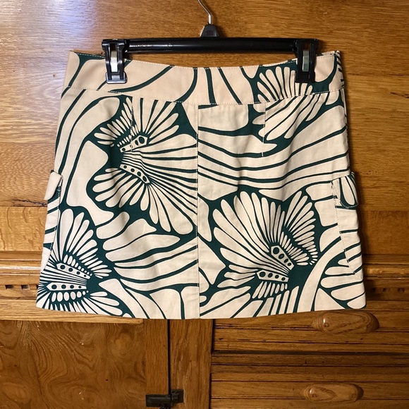 J.CREW Printed Canvas Button Tie Front Skirt - Picture 2 of 9